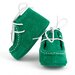 Botosei mocasini bebe Baby Fox din piele naturala Verde cu siret uni